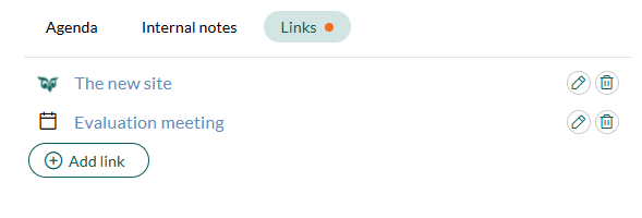 Fanen for lenker i en oppfølging -screenshot